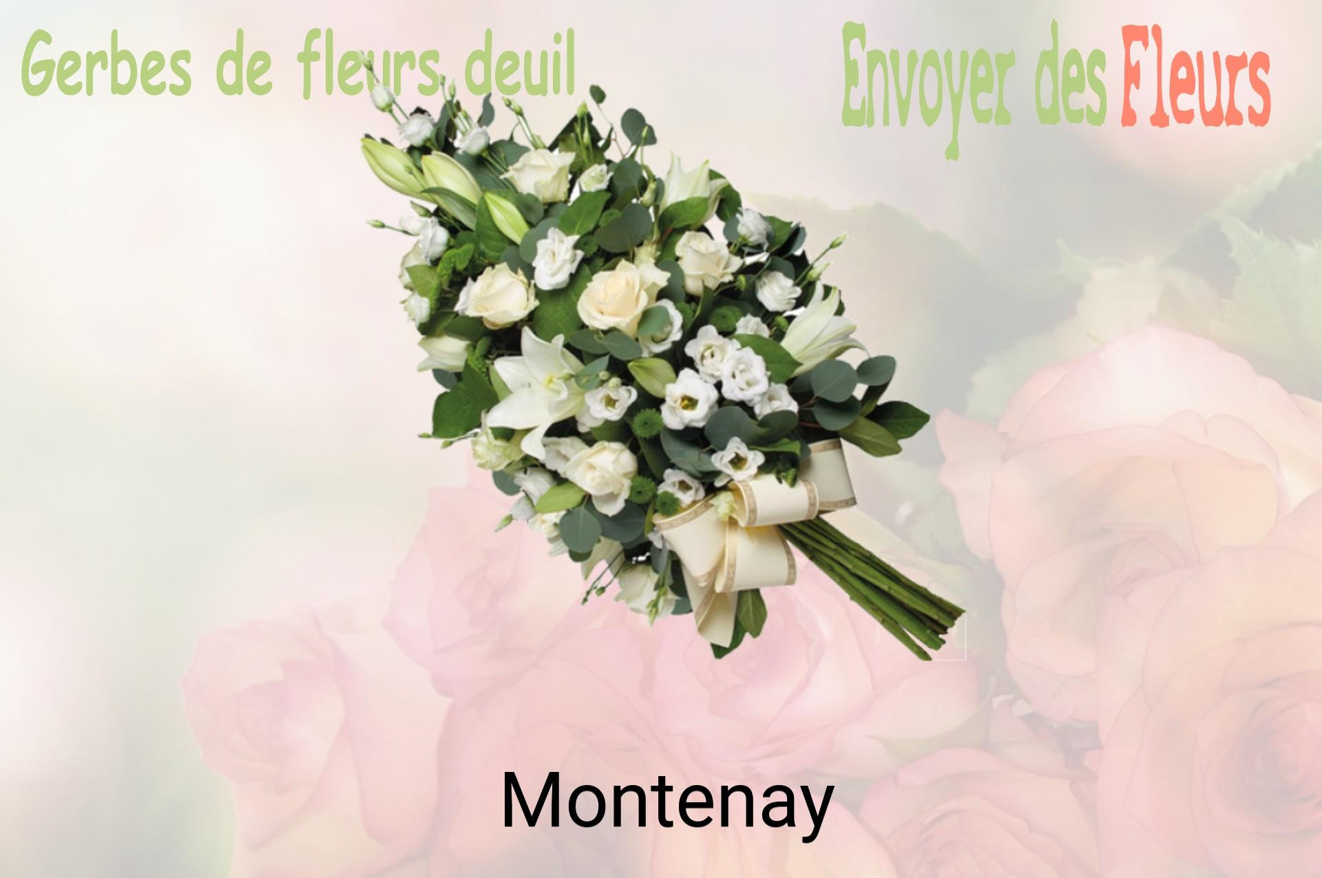 Gerbe de fleurs de deuil livrée à Montenay